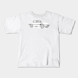 Lotus Elan Sprint Wireframe Kids T-Shirt